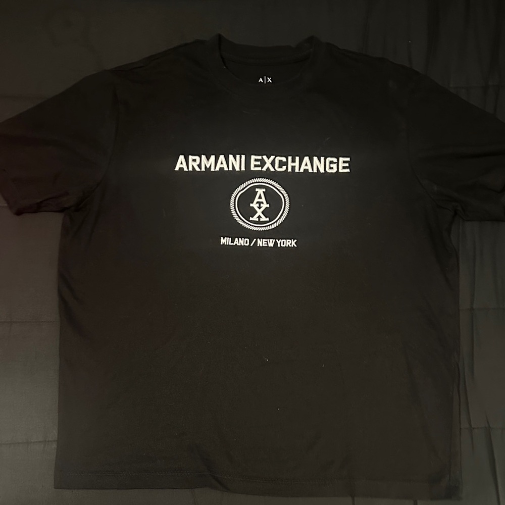 Armani Exchange Black Graphic Men's Tee